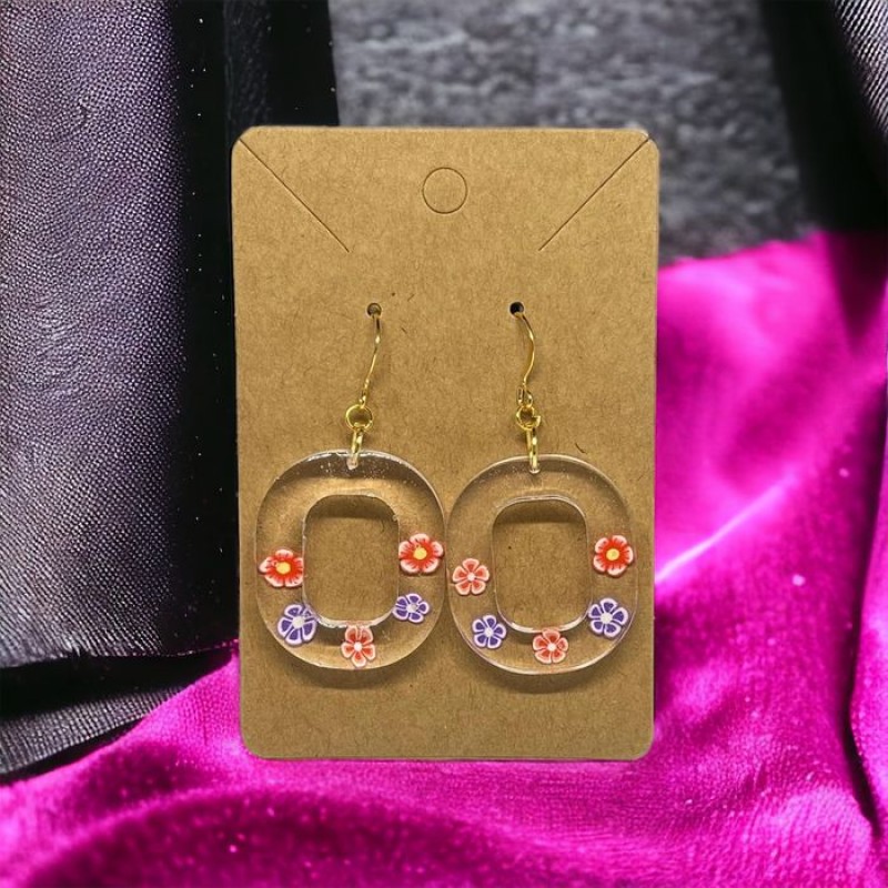 Earrings: Flowering transparency